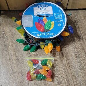 Holiday Time Christmas diamond cut multi color led C9  lights  No Offers